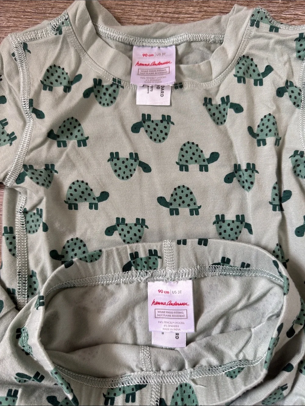 Hanna Andersson Turtle Print Pajama Set Size 3T